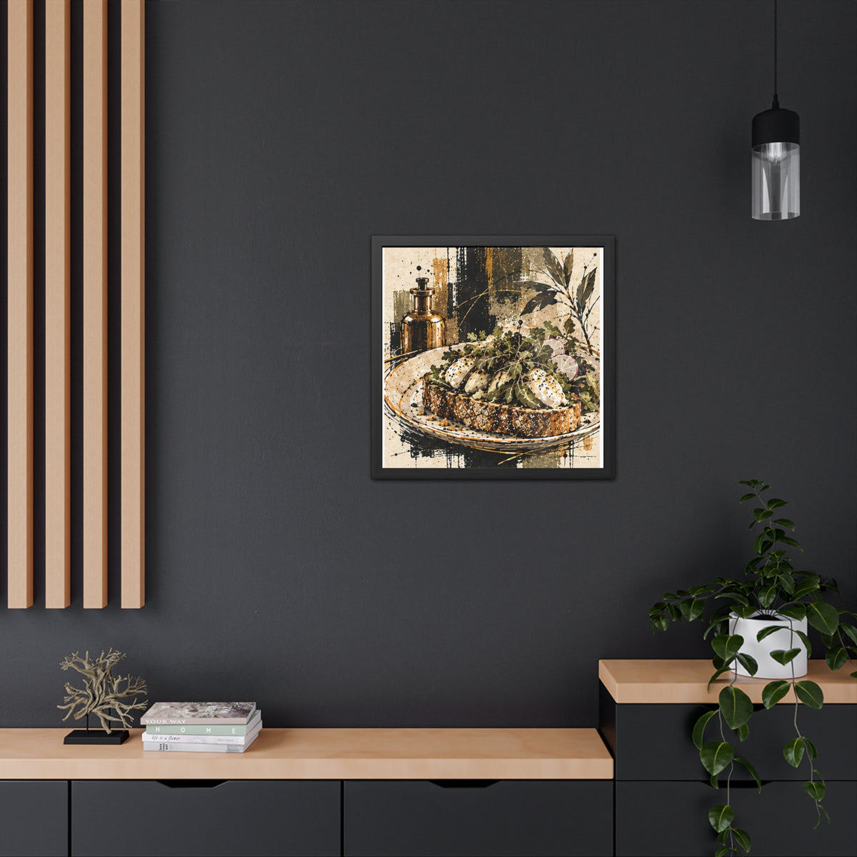 Modern Wall Art Framed Print | Kitchen Food Wall Art