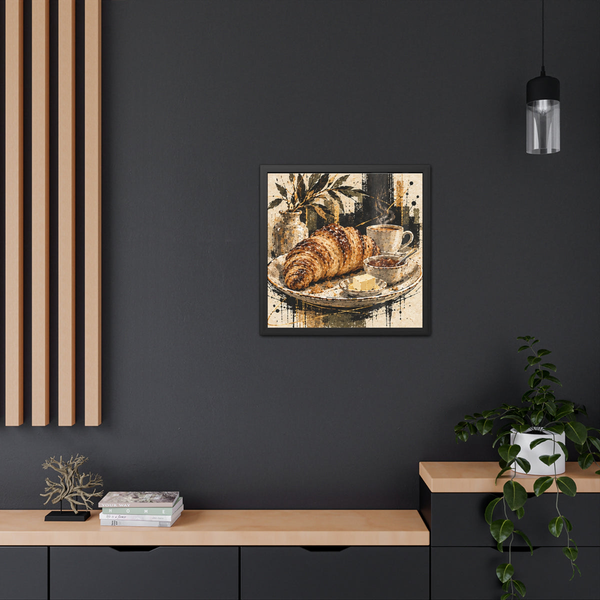 Vintage Cafe Art Framed Print | Coffee & Pastry Kitchen Wall Decor