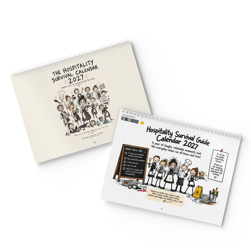 2027 Funny Hospitality Wall Calendar | Sarcastic Restaurant Staff Gift