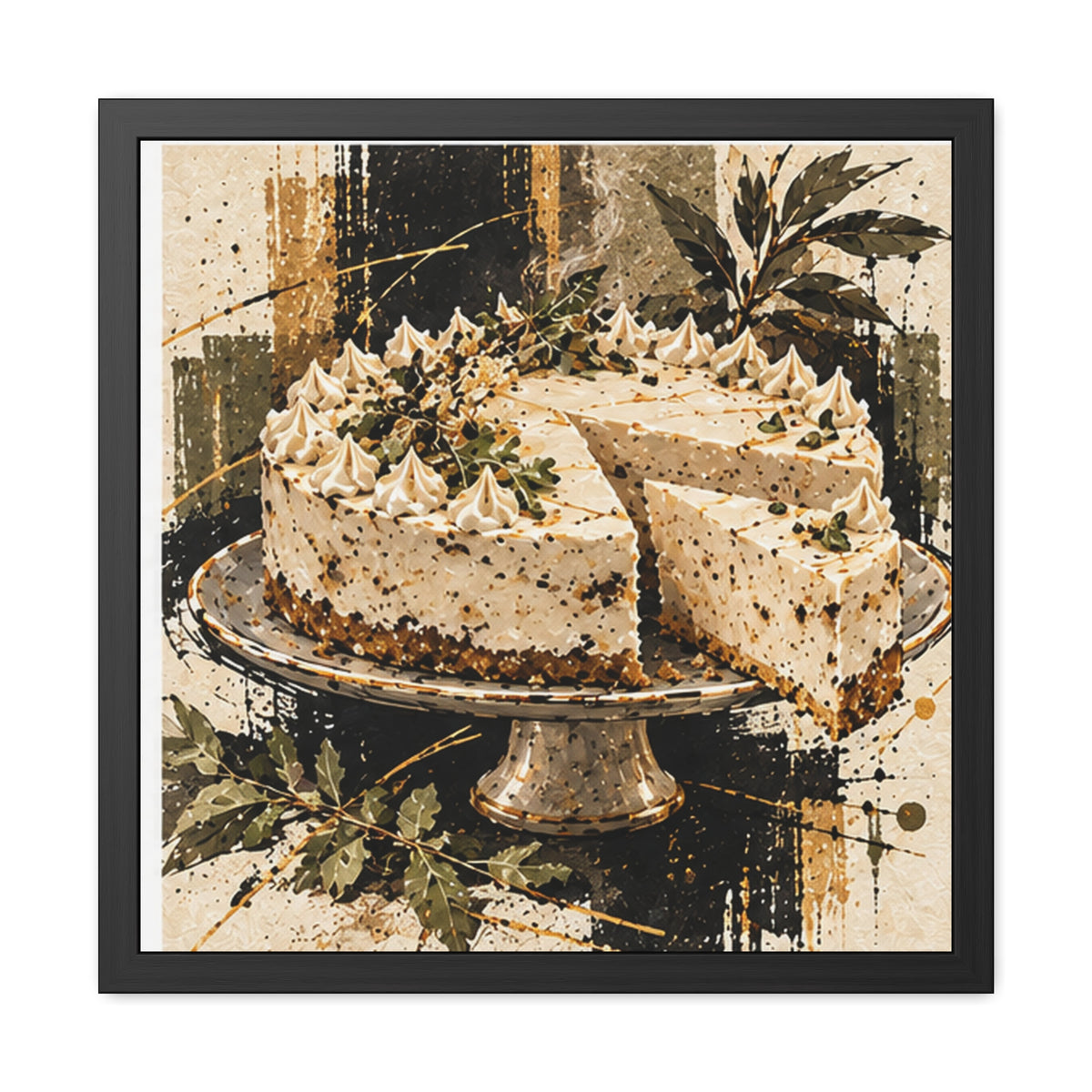 Modern Cafe Wall Art Framed Print | Vintage Bakery Wall Art