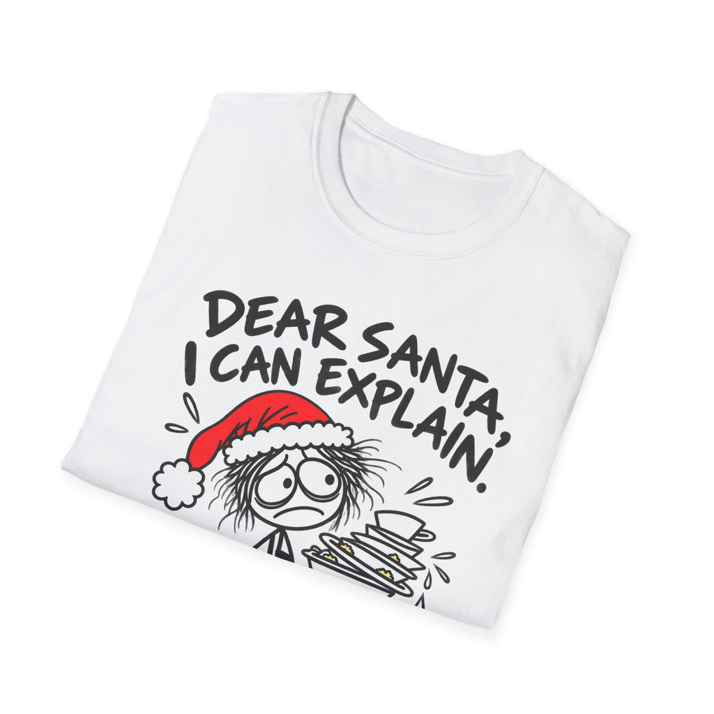Dear Santa I Can Explain T-Shirt Funny Christmas Hospitality Staff Xmas Gift