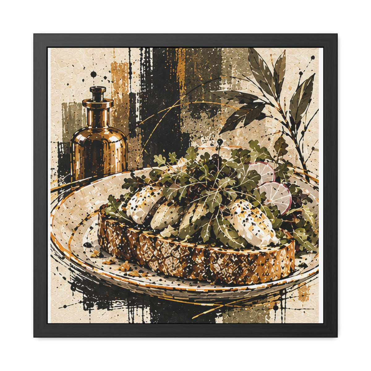 Modern Wall Art Framed Print | Kitchen Food Wall Art