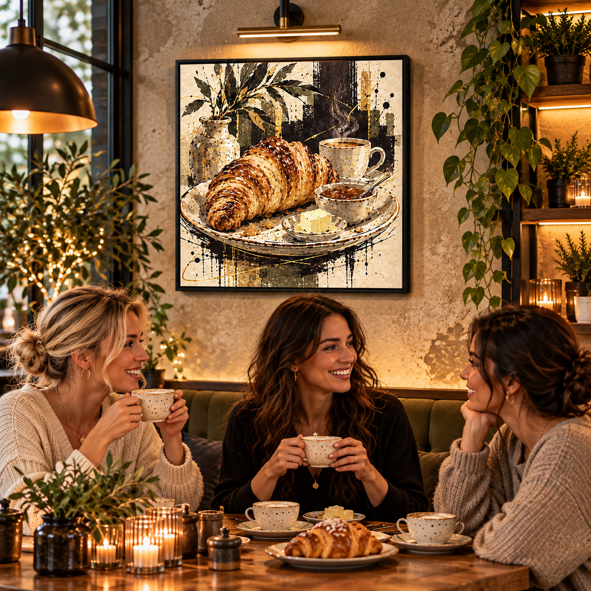 Vintage Cafe Art Framed Print | Coffee & Pastry Kitchen Wall Decor
