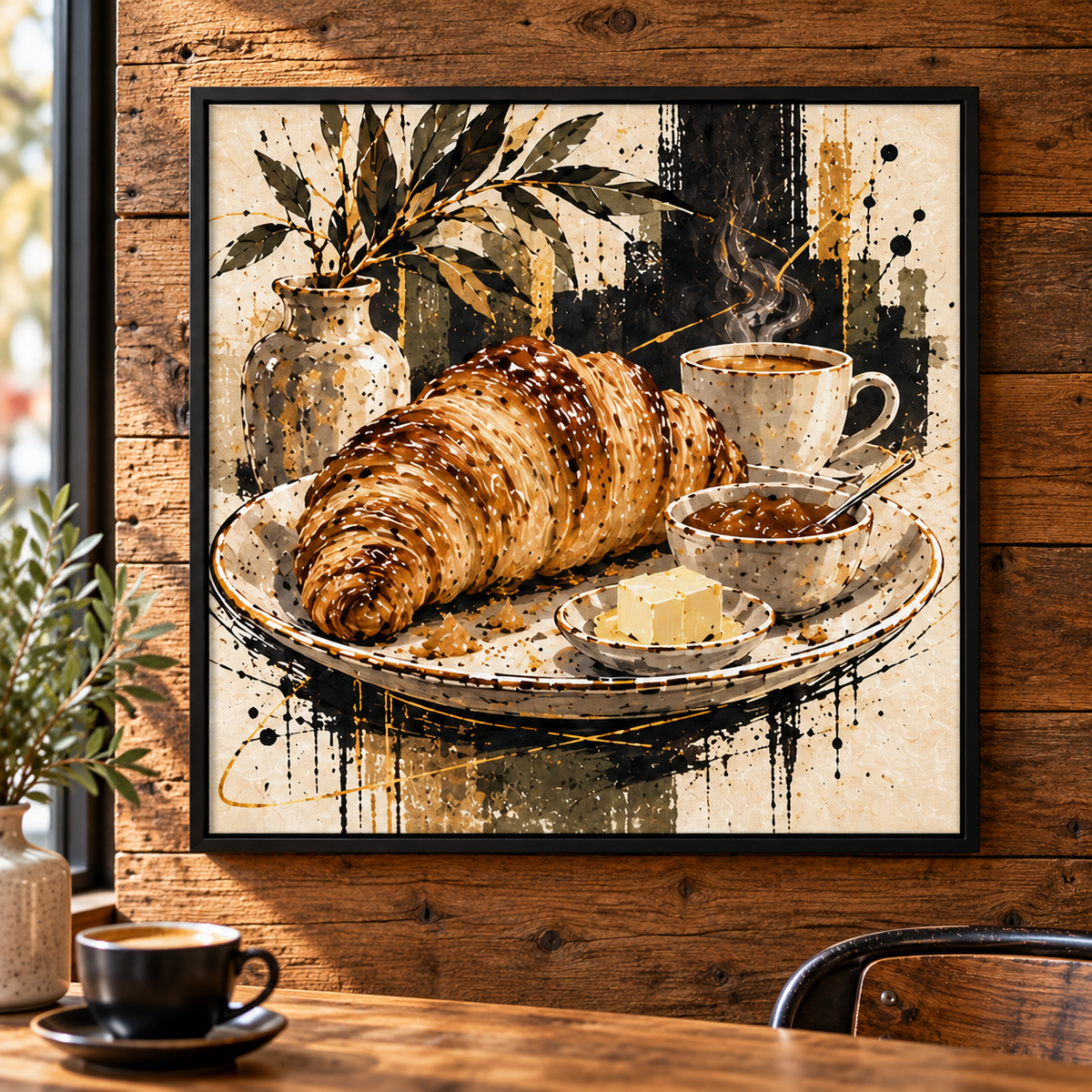 Vintage Cafe Art Framed Print | Coffee & Pastry Kitchen Wall Decor