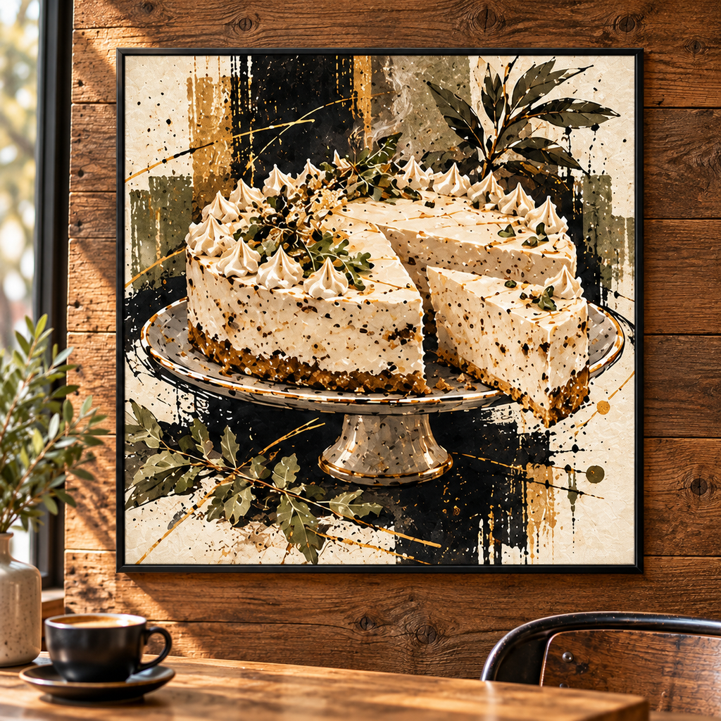 Modern Cafe Wall Art Framed Print | Vintage Bakery Wall Art