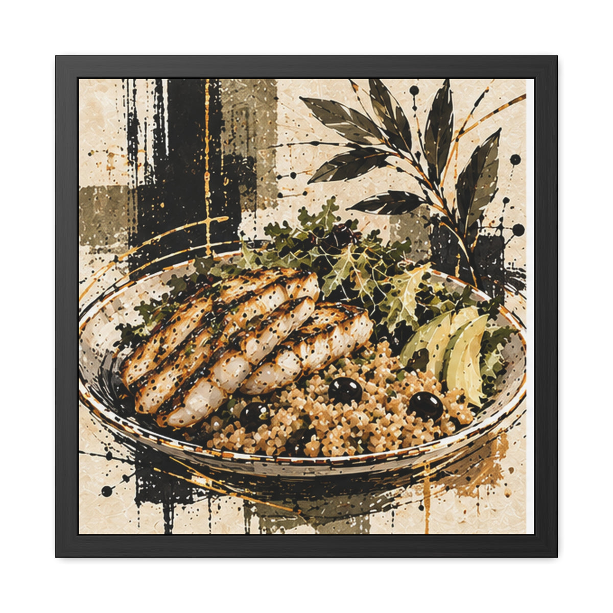 Modern Wall Art  Framed Print| Food Art Kitchen Wall art