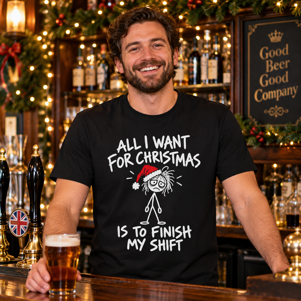All I Want for Christmas Is to Finish My Shift T-Shirt | Funny Staff Gift